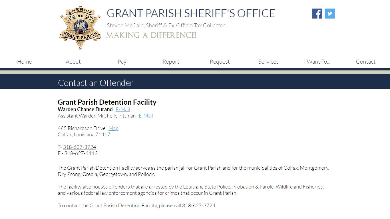 Contact an Offender | GPSO